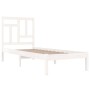 Estructura de cama madera maciza de pino blanco 90x200 cm de vidaXL, Camas y somieres - Ref: Foro24-3104529, Precio: 89,49 €,...