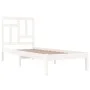 Solid white pine wood bed frame 90x200 cm by vidaXL, Beds and slatted bases - Ref: Foro24-3104529, Price: 92,12 €, Discount: %