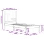 Massiver Bettrahmen aus weißem Kiefernholz, 90 x 200 cm von vidaXL, Betten und Lattenroste - Ref: Foro24-3104529, Preis: 93,4...