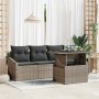Conjunto de sofá de jardín 5 pcs Gris 100 x 55 x 73 cm