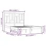 Bettgestell aus massivem, grauem Kiefernholz, 200 x 200 cm von vidaXL, Betten und Lattenroste - Ref: Foro24-3104565, Preis: 1...