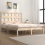 Estructura de cama de madera maciza de pino 200x200 cm de vidaXL, Camas y somieres - Ref: Foro24-3104498, Precio: 127,87 €, D...