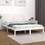 Massiver Bettrahmen aus weißem Kiefernholz, 160 x 200 cm von vidaXL, Betten und Lattenroste - Ref: Foro24-3104424, Preis: 161...