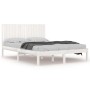 Estructura de cama de madera maciza de pino blanco 160x200 cm de vidaXL, Camas y somieres - Ref: Foro24-3104424, Precio: 160,...