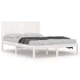 Solid white pine wood bed frame 160x200 cm by vidaXL, Beds and slatted bases - Ref: Foro24-3104424, Price: 156,68 €, Discount: %