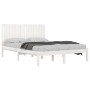 Estructura de cama de madera maciza de pino blanco 160x200 cm de vidaXL, Camas y somieres - Ref: Foro24-3104424, Precio: 160,...
