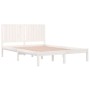 Estructura de cama de madera maciza de pino blanco 160x200 cm de vidaXL, Camas y somieres - Ref: Foro24-3104424, Precio: 160,...