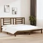Honey brown solid pine wood bed frame 200x200 cm by vidaXL, Beds and slatted bases - Ref: Foro24-3104371, Price: 158,47 €, Di...