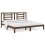 Estructura de cama madera maciza de pino marrón miel 200x200 cm de vidaXL, Camas y somieres - Ref: Foro24-3104371, Precio: 16...