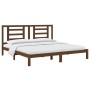 Estructura de cama madera maciza de pino marrón miel 200x200 cm de vidaXL, Camas y somieres - Ref: Foro24-3104371, Precio: 16...