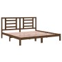 Estructura de cama madera maciza de pino marrón miel 200x200 cm de vidaXL, Camas y somieres - Ref: Foro24-3104371, Precio: 16...