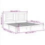 Estructura de cama madera maciza de pino marrón miel 200x200 cm de vidaXL, Camas y somieres - Ref: Foro24-3104371, Precio: 16...