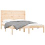 Bettgestell aus massivem Kiefernholz, 120 x 200 cm von vidaXL, Betten und Lattenroste - Ref: Foro24-3104603, Preis: 129,78 €,...
