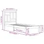 Solid pine wood bed frame 90x200 cm by vidaXL, Beds and slatted bases - Ref: Foro24-3104528, Price: 79,65 €, Discount: %