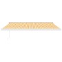 Retractable aluminum and yellow and white fabric awning 4.5x3 m by vidaXL, Awnings - Ref: Foro24-3154584, Price: 809,87 €, Di...