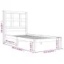 Estructura de cama de madera maciza de pino 90x200 cm de vidaXL, Camas y somieres - Ref: Foro24-3104463, Precio: 81,05 €, Des...