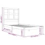 Solid pine wood bed frame 90x200 cm by vidaXL, Beds and slatted bases - Ref: Foro24-3104463, Price: 82,10 €, Discount: %