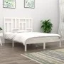 Solid white pine wood bed frame 200x200 cm by vidaXL, Beds and slatted bases - Ref: Foro24-3104564, Price: 134,81 €, Discount: %