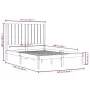 Solid pine wood bed frame 120x200 cm by vidaXL, Beds and slatted bases - Ref: Foro24-3104408, Price: 112,82 €, Discount: %