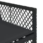 Set de comedor de jardín 7 pzas y cojines ratán sintético negro