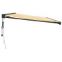 Toldo retráctil aluminio y tela amarillo y blanco 5x3 m