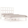 Weißer Massivholzbettrahmen Super King 180x200 cm von vidaXL, Betten und Lattenroste - Ref: Foro24-3104494, Preis: 145,99 €, ...