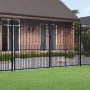 Black coated steel spear point fence gate 305x223cm by vidaXL, garden gates - Ref: Foro24-151098, Price: 616,71 €, Discount: %