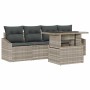 Conjunto de sofá de jardín 5 pcs Gris claro 100 x 55 x 73 cm