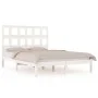 Solid white pine wood bed frame 140x190 cm by vidaXL, Beds and slatted bases - Ref: Foro24-3104459, Price: 123,76 €, Discount: %