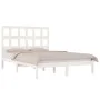 Solid white pine wood bed frame 140x190 cm by vidaXL, Beds and slatted bases - Ref: Foro24-3104459, Price: 123,76 €, Discount: %