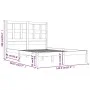 Estructura de cama de madera maciza de pino blanco 140x190 cm de vidaXL, Camas y somieres - Ref: Foro24-3104459, Precio: 123,...