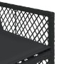 Set de comedor de jardín 9 pzas y cojines ratán sintético negro