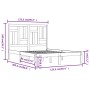 Estructura de cama madera maciza de pino blanco 120x200 cm de vidaXL, Camas y somieres - Ref: Foro24-3104539, Precio: 118,02 ...