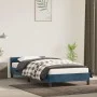 Dark blue velvet bed frame with headboard 90x200 cm by vidaXL, Beds and slatted bases - Ref: Foro24-347553, Price: 101,04 €, ...