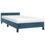 Dark blue velvet bed frame with headboard 90x200 cm by vidaXL, Beds and slatted bases - Ref: Foro24-347553, Price: 101,04 €, ...
