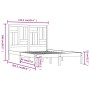 Bettgestell aus massivem Kiefernholz, 120 x 200 cm von vidaXL, Betten und Lattenroste - Ref: Foro24-3104538, Preis: 109,59 €,...