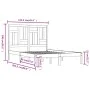 Solid pine wood bed frame 120x200 cm by vidaXL, Beds and slatted bases - Ref: Foro24-3104538, Price: 108,23 €, Discount: %