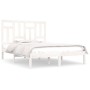 Solid white pine wood bed frame 140x200 cm by vidaXL, Beds and slatted bases - Ref: Foro24-3104544, Price: 129,25 €, Discount: %