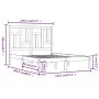 Estructura de cama de madera maciza de pino blanca 140x200 cm de vidaXL, Camas y somieres - Ref: Foro24-3104544, Precio: 127,...