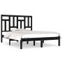 Estructura de cama de madera maciza de pino negro 200x200 cm de vidaXL, Camas y somieres - Ref: Foro24-3104567, Precio: 157,3...