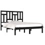 Estructura de cama de madera maciza de pino negro 200x200 cm de vidaXL, Camas y somieres - Ref: Foro24-3104567, Precio: 157,3...