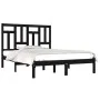 Solid black pine wood bed frame 200x200 cm by vidaXL, Beds and slatted bases - Ref: Foro24-3104567, Price: 155,28 €, Discount: %
