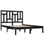 Solid black pine wood bed frame 200x200 cm by vidaXL, Beds and slatted bases - Ref: Foro24-3104567, Price: 155,28 €, Discount: %