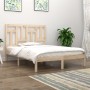 Solid pine wood bed frame 200x200 cm by vidaXL, Beds and slatted bases - Ref: Foro24-3104563, Price: 125,59 €, Discount: %