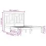Bettgestell aus massivem Kiefernholz, 200 x 200 cm von vidaXL, Betten und Lattenroste - Ref: Foro24-3104563, Preis: 124,00 €,...