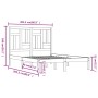 Solid pine wood bed frame 200x200 cm by vidaXL, Beds and slatted bases - Ref: Foro24-3104563, Price: 125,59 €, Discount: %