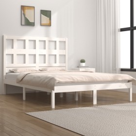 Solid white pine wood bed frame 160x200 cm by vidaXL, Beds and slatted bases - Ref: Foro24-3104489, Price: 130,70 €, Discount: %