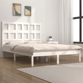 Solid white pine wood bed frame 160x200 cm by vidaXL, Beds and slatted bases - Ref: Foro24-3104489, Price: 127,30 €, Discount: %