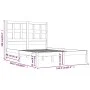 Estructura de cama de madera maciza de pino blanco 160x200 cm de vidaXL, Camas y somieres - Ref: Foro24-3104489, Precio: 127,...