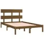 Honey brown solid pine wood bed frame 200x200 cm by vidaXL, Beds and slatted bases - Ref: Foro24-3104696, Price: 156,19 €, Di...